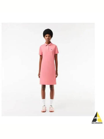 Women s Classic Short Sleeve Polo One Piece Salmon Pink - LACOSTE - BALAAN 1