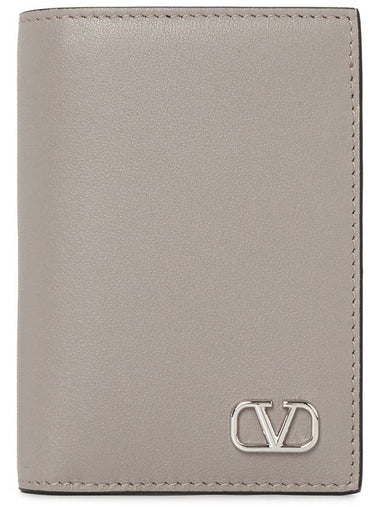 V Logo Signature P0713LMV G09 Men's Half Wallet - VALENTINO - BALAAN 1