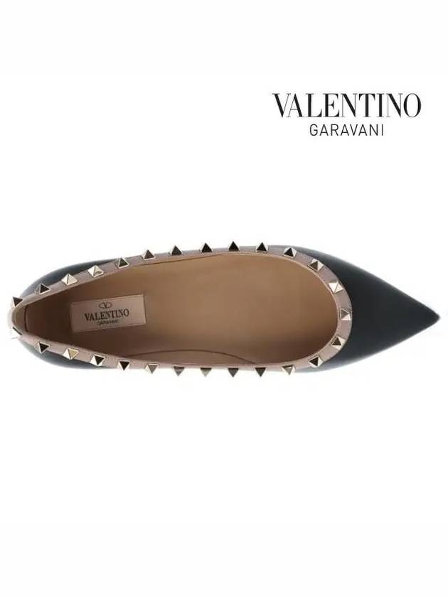 Rockstud Ballerina Flats Black - VALENTINO - BALAAN 6