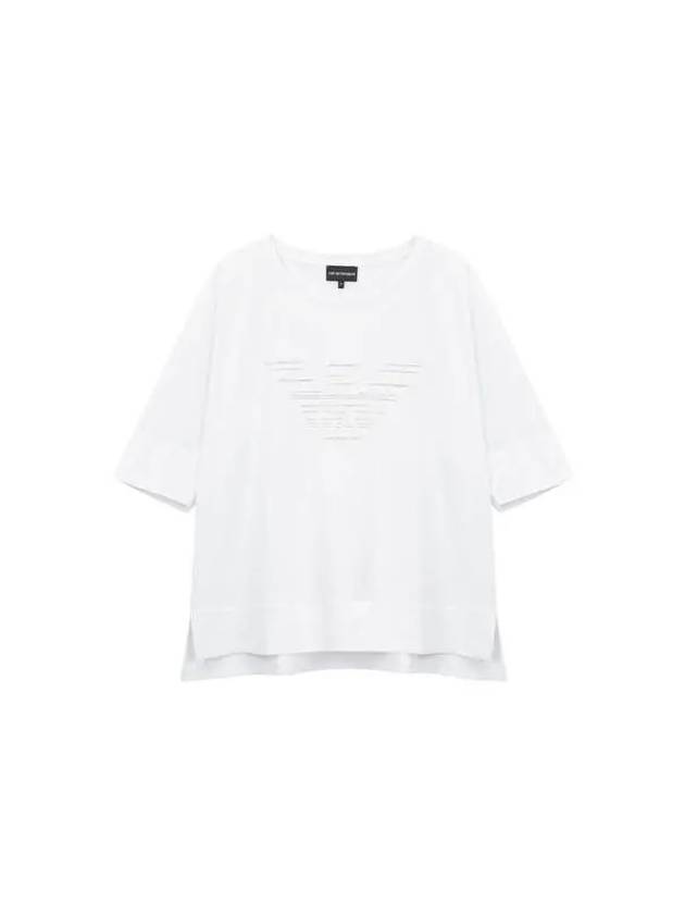 Women s Crystal Eagle Logo T Shirt White - EMPORIO ARMANI - BALAAN 1