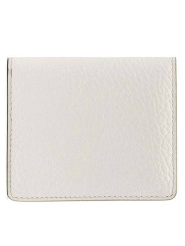 Stitched Logo Halfwallet White - MAISON MARGIELA - BALAAN 1