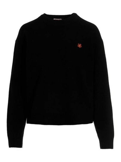 Paris Merino Wool Jumper Knit Top Black - KENZO - BALAAN 2