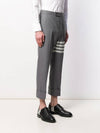 Diagonal Plain Weave Classic Wool Slacks Medium Grey - THOM BROWNE - BALAAN 4