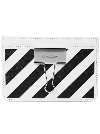 Binder Logo Pocket Card Case - OFF WHITE - BALAAN 1