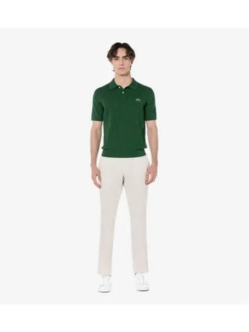 Men s Basic Tapered Chino Pants Cream - LACOSTE - BALAAN 1