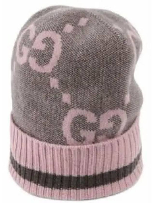 GG knit cashmere beanie gray pink - GUCCI - BALAAN 2