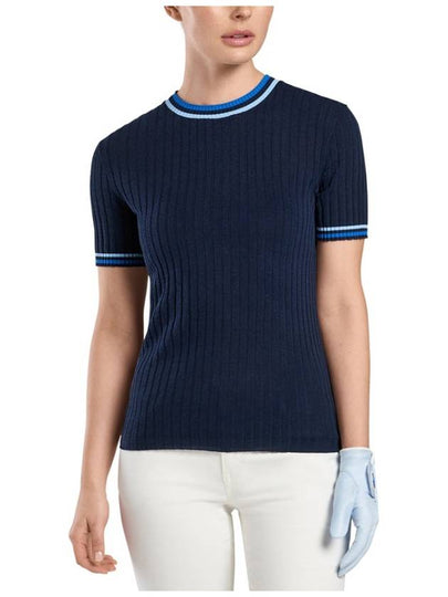 Ribbed Crew Neck Knit Navy - G/FORE - BALAAN 2