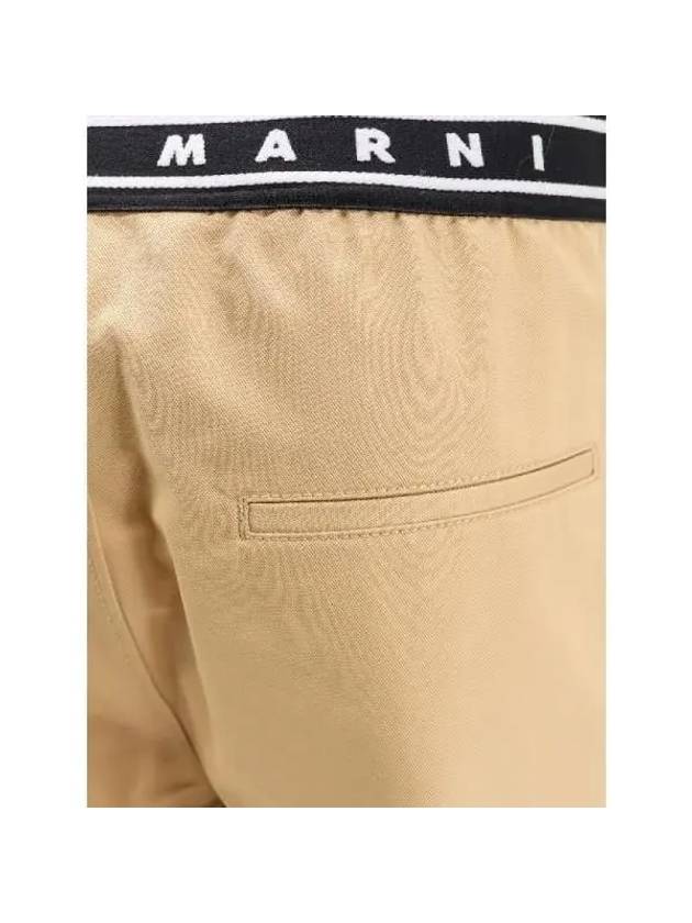 Cotton Straight Pants Beige - MARNI - BALAAN 4