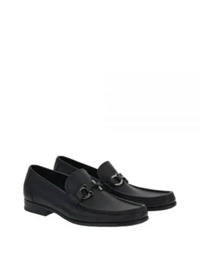 Gancini Suede Moccasin Loafers Black - SALVATORE FERRAGAMO - BALAAN 2