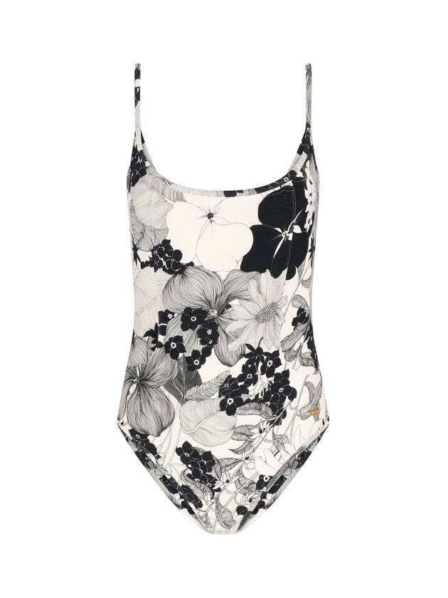 GRAPHIC FLORAL PRINTED SWIM CREPE SWIMSUIT - TOM FORD - BALAAN 1