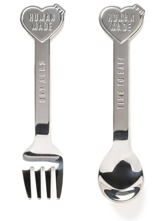 Heart spoon fork set silver HM27GD128 - HUMAN MADE - BALAAN 2