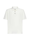 Cotton Short Sleeve Polo Shirt Dove - BOTTEGA VENETA - BALAAN 1