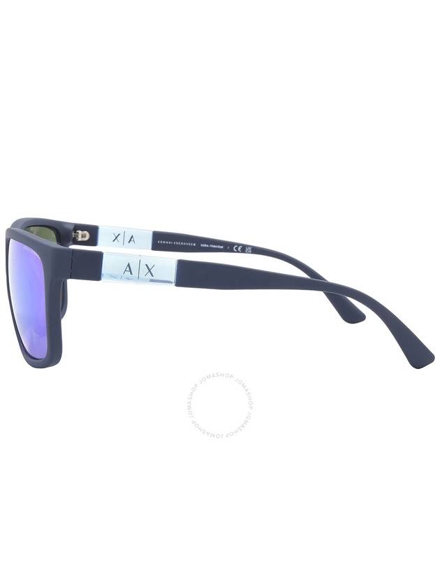 Armani Exchange Green Mirrored Light Blue Square Men's Sunglasses AX4121S 818125 59 - ARMANI EXCHANGE - BALAAN 3