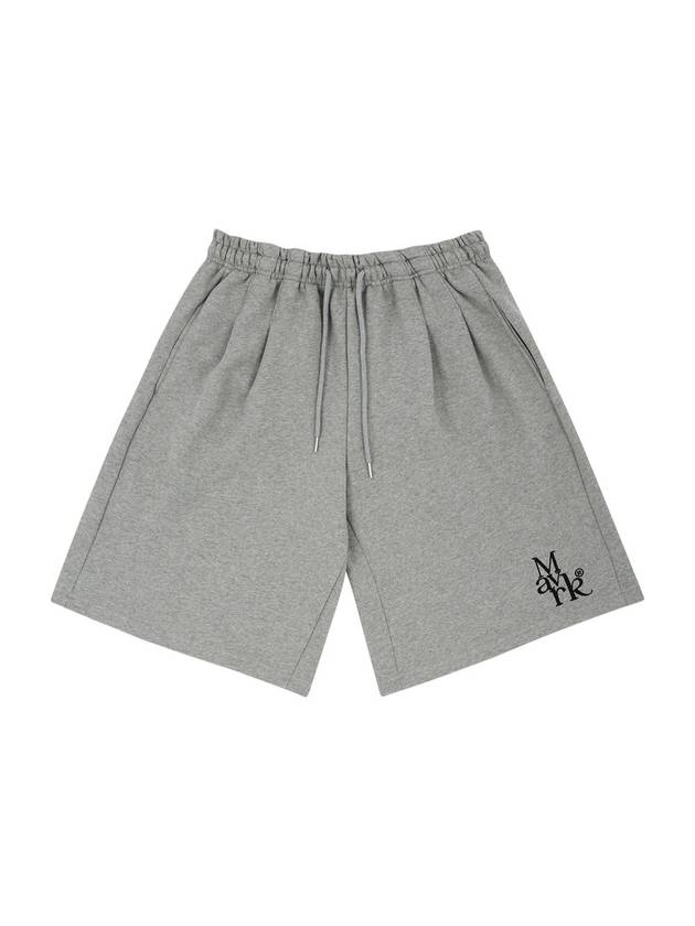 Logo Super Wide Bermuda Shorts Grey - MAVRK - BALAAN 2