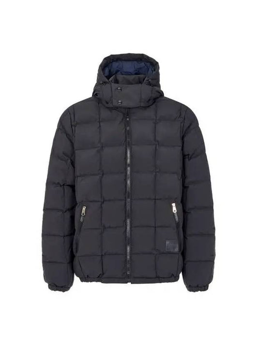 Square quilted duck down hooded jacket black - PAUL SMITH - BALAAN 1