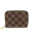 N63070 Damier Eben Canvas Zippy Coin Perth Half Wallet - LOUIS VUITTON - BALAAN 1