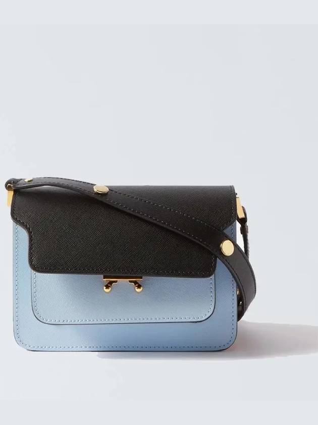 Leather Mini Trunk Shoulder Bag Grey - MARNI - BALAAN 3