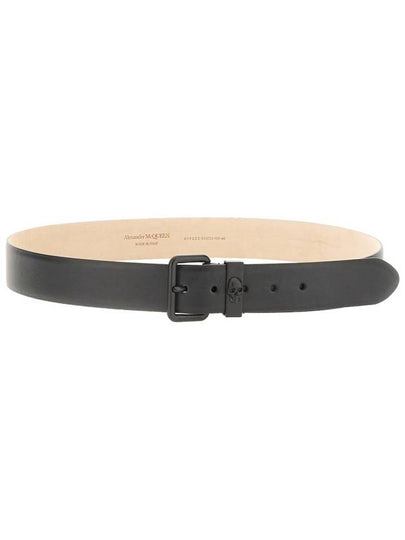 Skull Leather Belt Black - ALEXANDER MCQUEEN - BALAAN 2