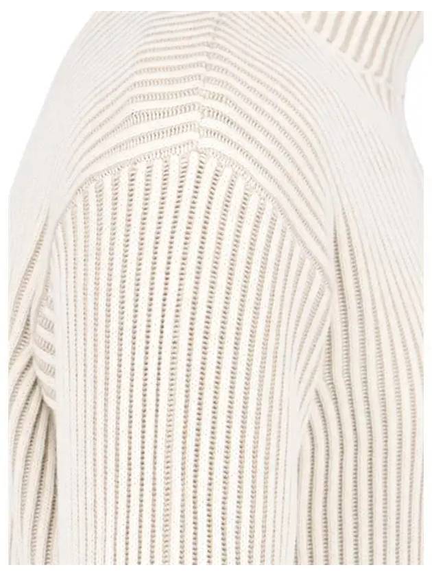 Vanish Ribbed Knit Top Beige - STONE ISLAND - BALAAN 8