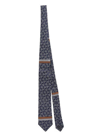 All Over Logo Silk Jacquard Tie Navy - VIVIENNE WESTWOOD - BALAAN 2