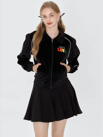 Golf is Love Velvet Collar Zip-Up - GOXO - BALAAN 1