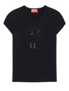 T Angie Peekaboo Logo Short Sleeve T-Shirt Black - DIESEL - BALAAN 2