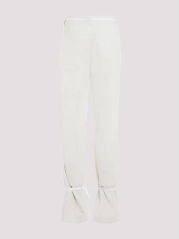 Cotton Straight Pants Chalk - LEMAIRE - BALAAN 3