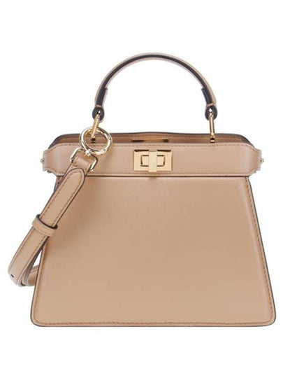 Peekaboo I See You Leather Tote Bag Beige - FENDI - BALAAN 2