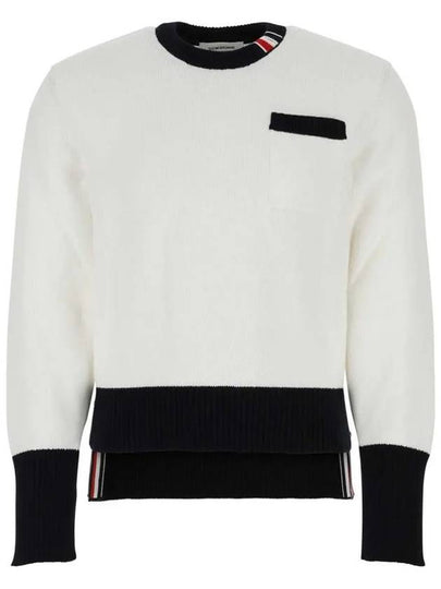 RWB Striped Cotton Knit Top White - THOM BROWNE - BALAAN 2