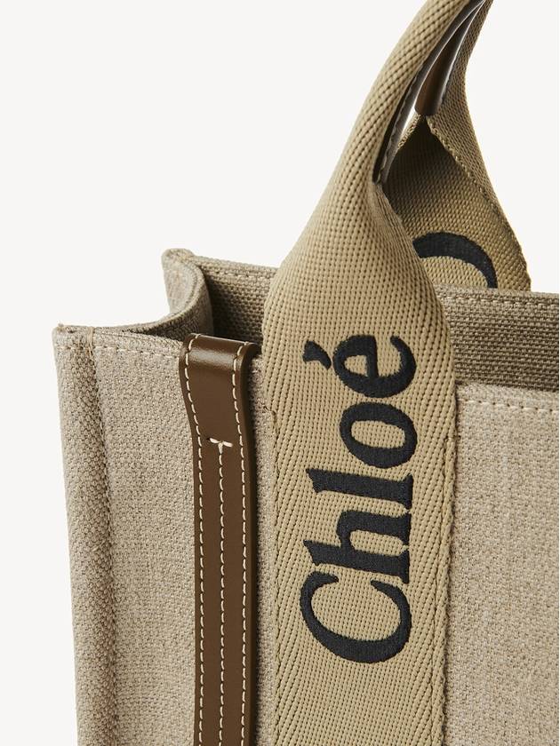 Woody Logo Small Tote Bag Brown Beige - CHLOE - BALAAN 7