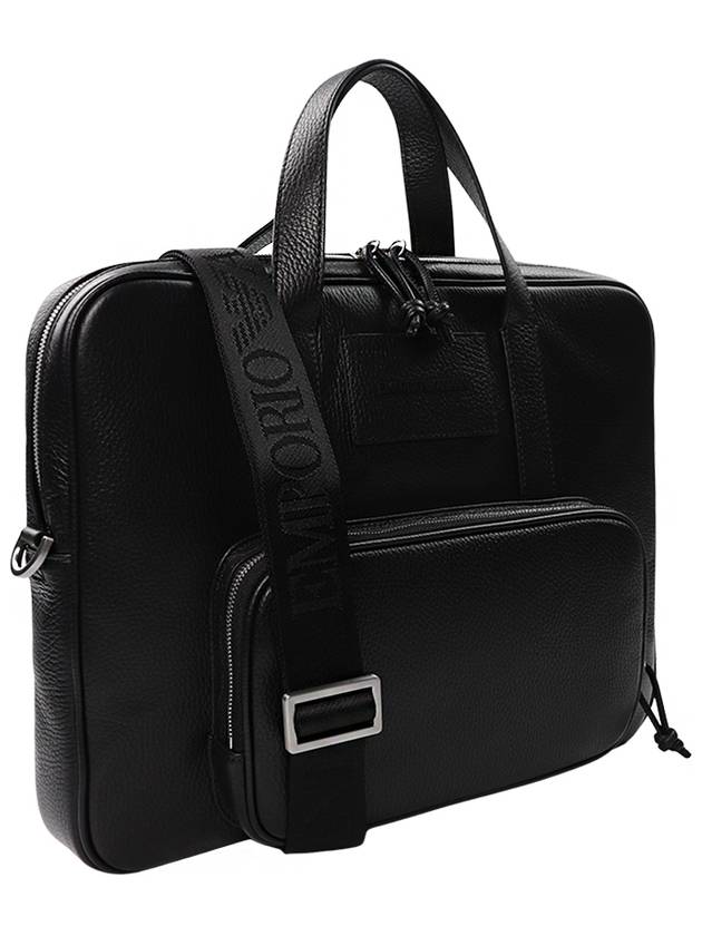 Logo Strap Brief Case Black - EMPORIO ARMANI - BALAAN 4