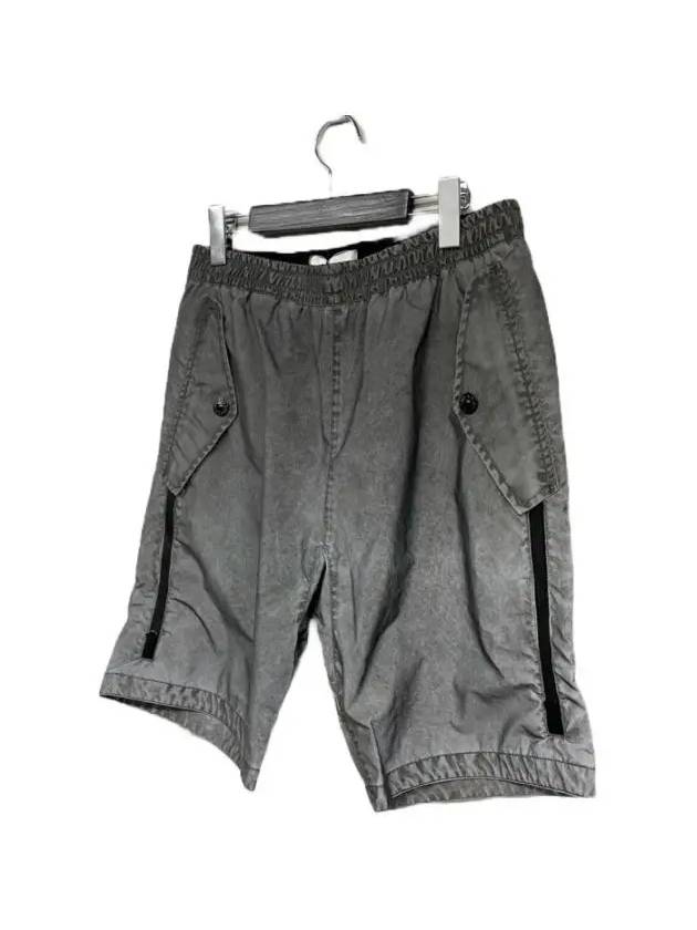 Plated Reflective Dust Colour Bermuda Shorts Grey - STONE ISLAND - BALAAN 3