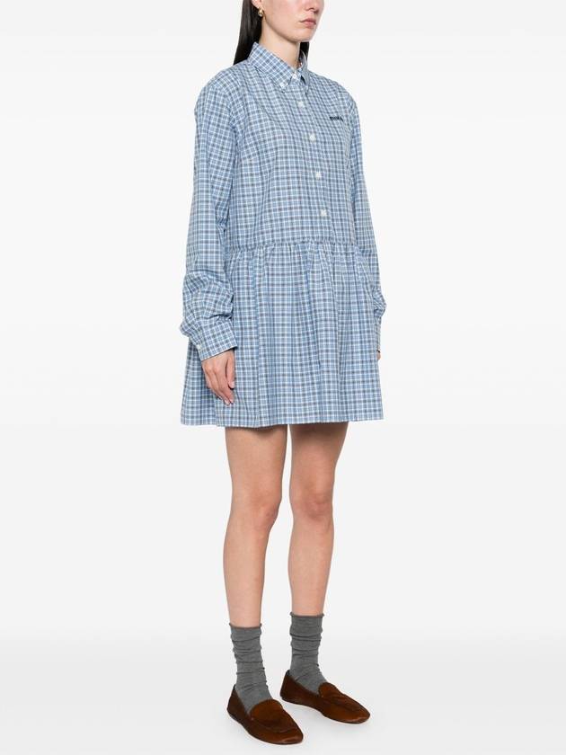 check-pattern mini dress - MIU MIU - BALAAN 3