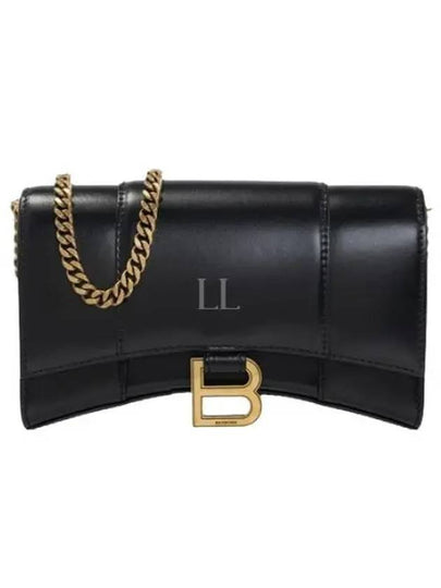 Hourglass Chain Mini Calfskin Cross Bag Black - BALENCIAGA - BALAAN 2