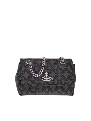 Women's Logo Silver Chain Small Shoulder Bag Grey - VIVIENNE WESTWOOD - BALAAN 1