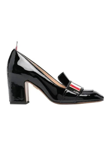 RWB Enamel Strap Soft Leather Pumps Black - THOM BROWNE - BALAAN 1