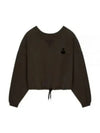 Margo Logo Crop Sweatshirt Faded Black - ISABEL MARANT - BALAAN 2