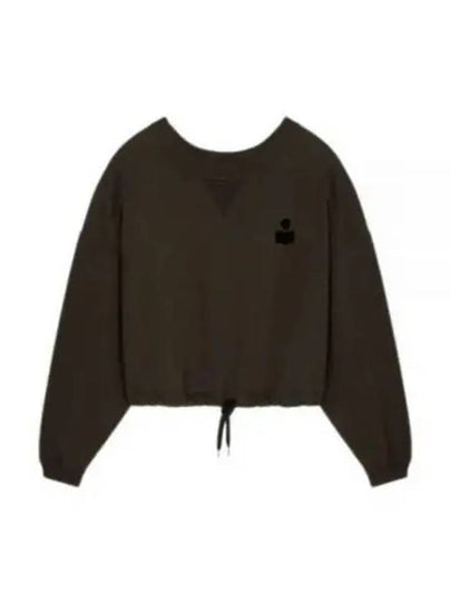 Margo Logo Crop Sweatshirt Faded Black - ISABEL MARANT - BALAAN 2