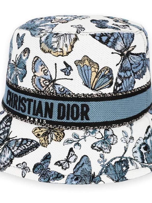 D Bobby Toile De Jouy Mexico Small Bucket Hat White - DIOR - BALAAN 3