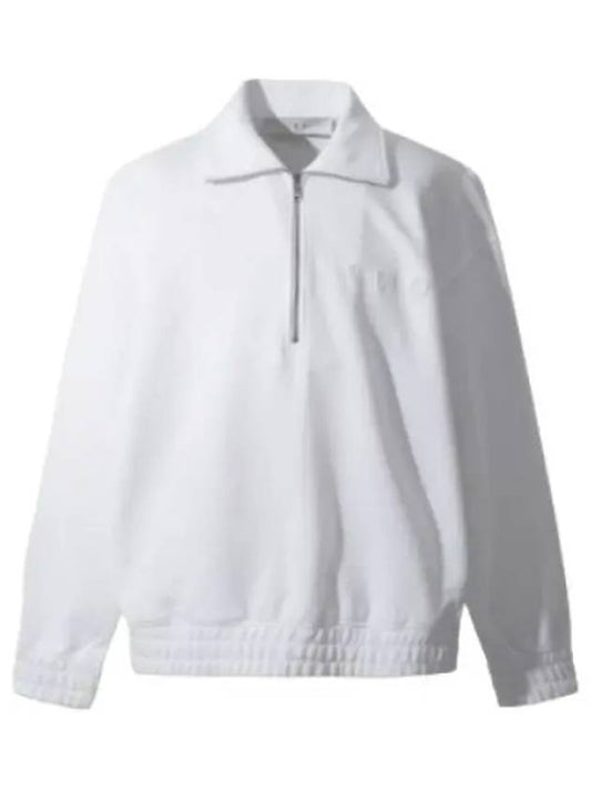 White embroidered logo half zip up t shirt sweatshirt - IRO - BALAAN 1