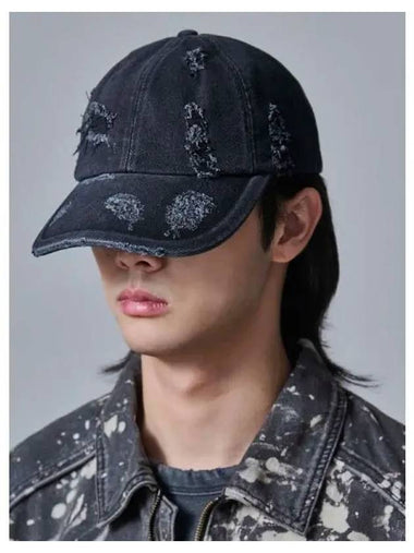 Damaged denim ball cap baseball black domestic product GM0024070138146 - JUUN.J - BALAAN 1