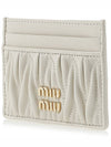 Matelasse Nappa Leather Card Wallet White - MIU MIU - BALAAN 3