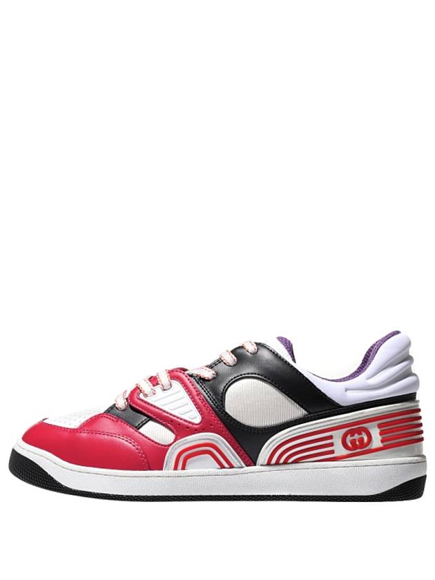 Men's Basket Low Top Sneakers Red - GUCCI - BALAAN 4