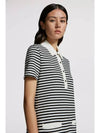 Striped polo short dress black white - MONCLER - BALAAN 7