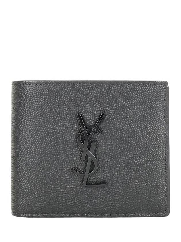 Cassandre  Leather Half Wallet Black - SAINT LAURENT - BALAAN 2