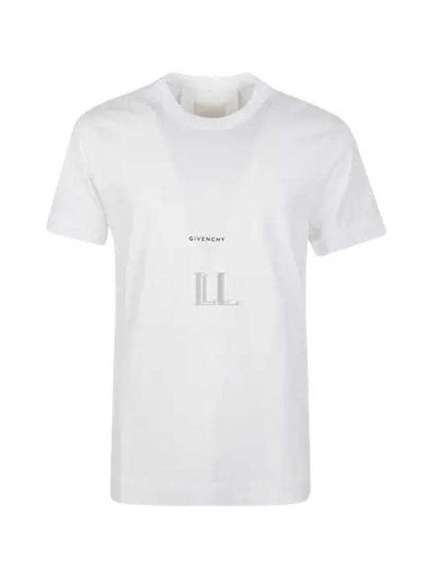 Logo Print Short Sleeve T-Shirt White - GIVENCHY - BALAAN 2