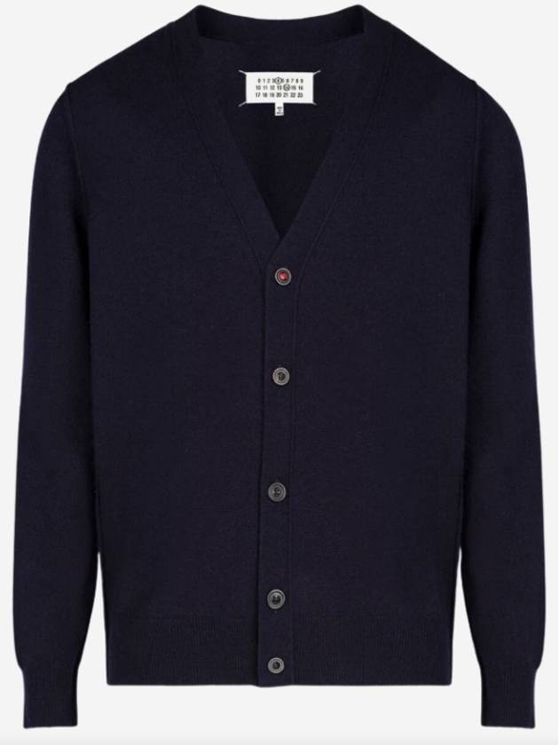 Cashmere Back Stitch Cardigan Navy - MAISON MARGIELA - BALAAN 2