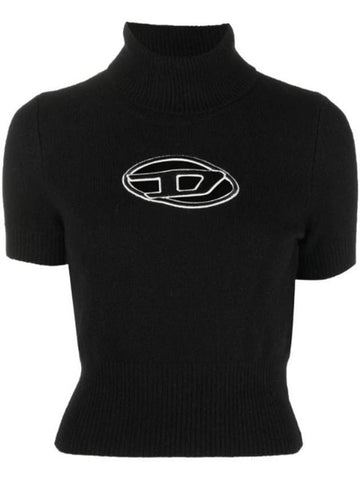 Cutout Logo Turtleneck Black - DIESEL - BALAAN 1