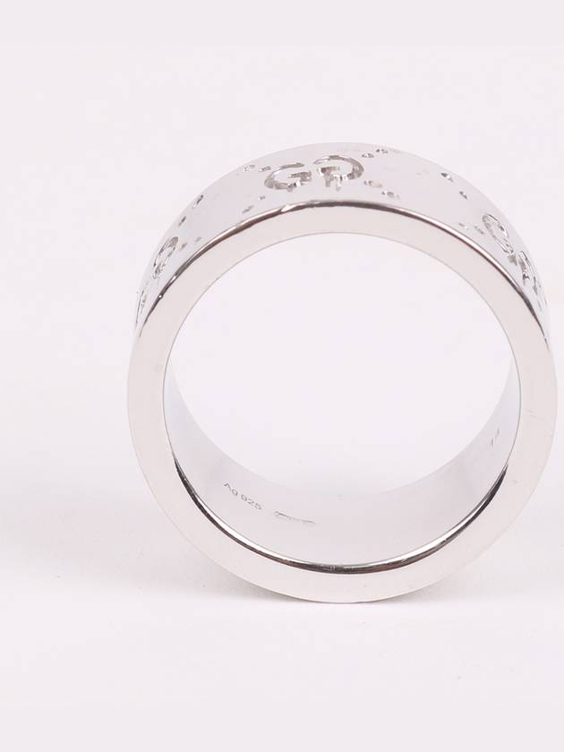 GG pattern ghost 9mm silver ring - GUCCI - BALAAN 3