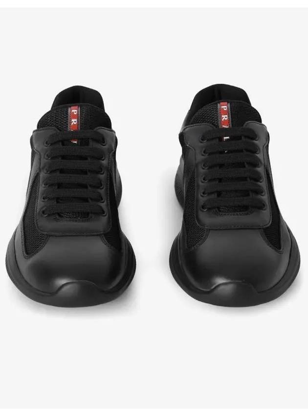 America's Cup Leather Low Top Sneakers Black - PRADA - BALAAN 4